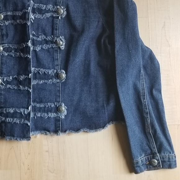 Sz 18/20 Ashley Stewart Military Jean Jacket - Picture 13 of 15